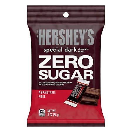 Hershey S Special Dark Zero Sugar Chocolate Candy Bags  3 Oz (12 Count)