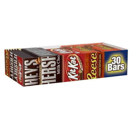 Hershey S  Kit Kat and Reese S Milk Chocolate Assortment Candy Bars  Individually Wrapped  45 Oz Bulk Value Pack (30 Piece)
