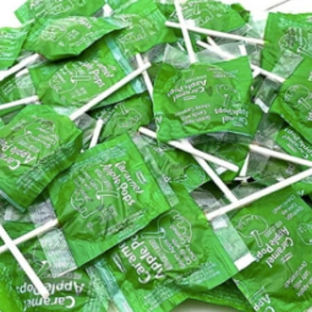 Tootsie Caramel Apple Pops Individually Wrapped Caramel Covered Green Apple Lollipop (5 Pound)
