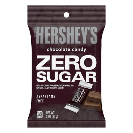 Hershey S Zero Sugar Chocolate Candy Bags  3 Oz (12 Count)
