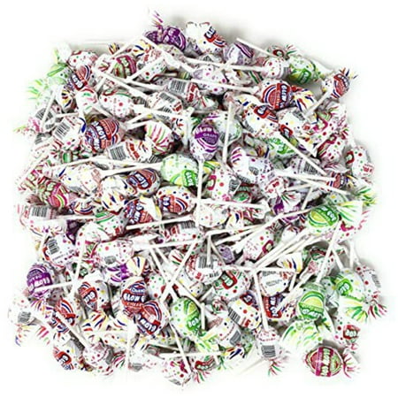 Charms Blow Pops Lollipops 3 LB Bulk Suckers Assorted Candy 5 Flavors Cherry Watermelon Grape Sour Apple Strawberry Filled with Bubble Gum Individuall