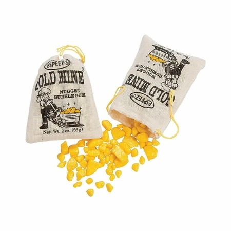 Gold Mine Nugget Bubble Gum - 2 Count 2oz. Bags - FREE SHIPPING