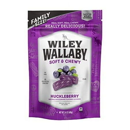 Wiley Wallaby Licorice 24 Ounce Classic Gourmet Soft & Chewy Australian Huckleberry Licorice Candy Twists  1 Pack