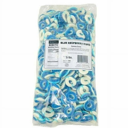 Kervan Blue Raspberry Ring 5 POUNDS - Gummy Candy - FREE SHIPPING