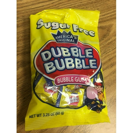 Dubble Bubble Bubble Gum Sugar-Free Candy FOUR PACK 3.25oz Bags FREE SHIPPING