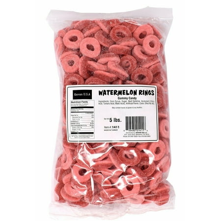 Kervan Watermelon Flavor Gummy Rings - 5lb Gummies FREE SHIPPING