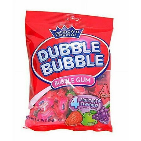 Dubble Bubble Fruit Flavored Bubble Gum  6.35 Ounce