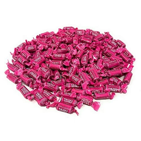 Pink Cherry Flavor Tootsie Roll Fruit Chews Bulk American Chewy Taffies Candy Individually Wrapped in Resealable Bag 2 Lb 130+pcs (32-Oz) - Made in US