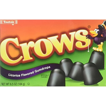 Crows Licorice Flavored Gumdrops (Pack of 3) 6.5 Oz Theater Boxes