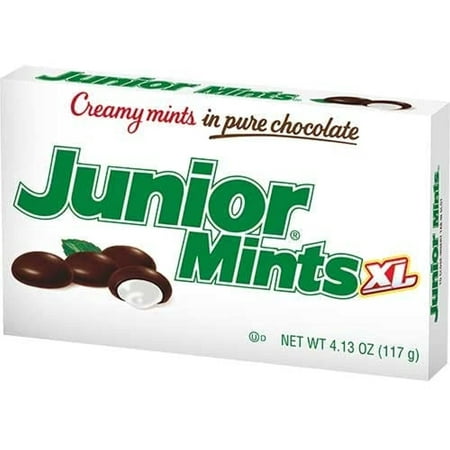Tootsie Rolls Junior Mints Xl - Creamy Mints in Pure Chocolate Candy – Extra Large Box Junior Mints Candy (8 Pack)