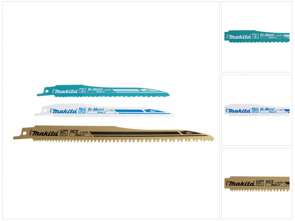 Makita 3er Pack Sägeblätter Für ReciprosäGE SäbelsäGE JR 3050 3060 3070 BJR 181 182