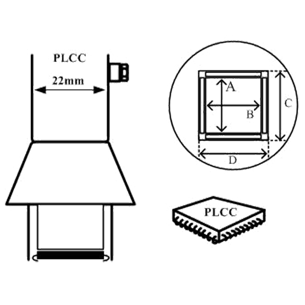 Aoyue [1136] HeiBluftdüse Plcc 20x20mm HeiBluftstation / Lötstation