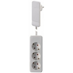 Bachmann SmartPlug - Verlängerungsschnur - Eingabe, Eingang CEE 7/7 - Ausgangsanschlüsse: 3 - 1,6m - Schwarz (933.014)