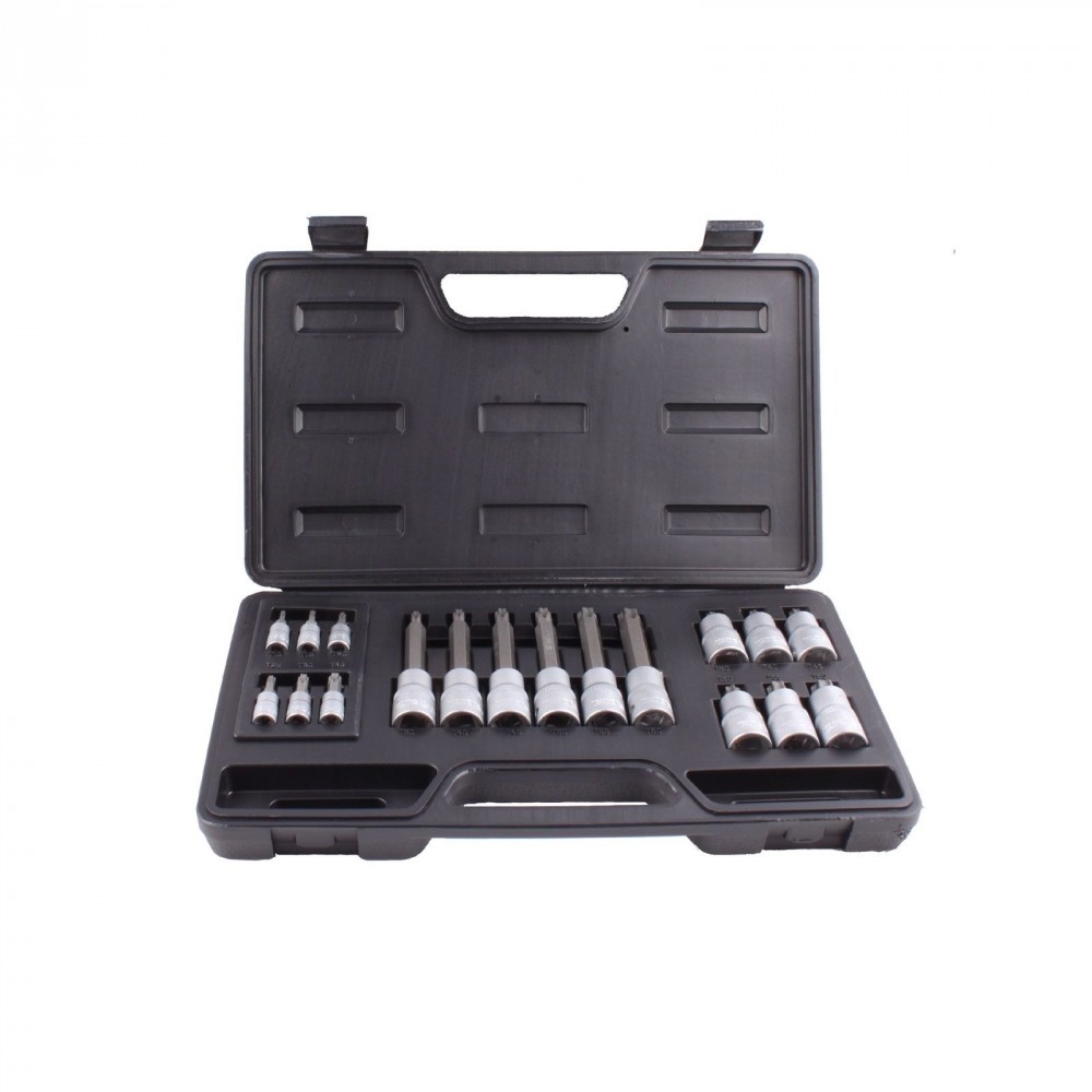 YATO YT-7751 Socket Set Chrome Vanadium Steel, Drive: 1/4Inch, Number of Tools: 18