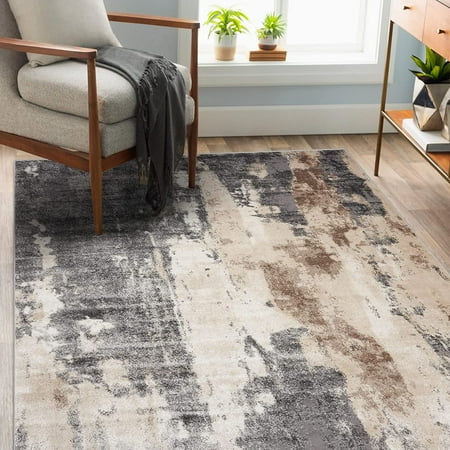 Modern Area Rugs with Abstract Patterns 7681 \u2013 Medium Pile Area Rug Dark Blue Light Blue / 8 X 10