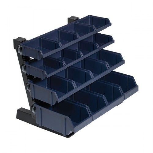 Raaco Sichtboxen Tischständer Mix (mit 16 Boxen) , 136686
