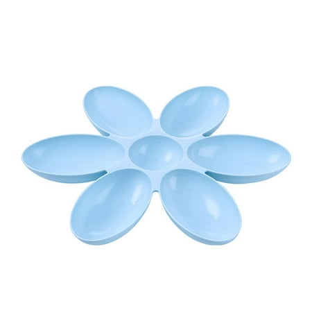 Creative 6 in 1 Pet Bowls Healthy Slow Down Eatting Pet Supplies for Cats Puppy Feeding Cup Food Water Bowl Pet Feeder Bowl Pet Products BLUE