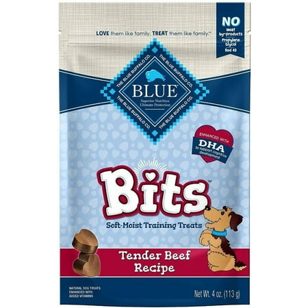 Blue Buffalo Blue Bits Soft-Moist Training Treats Tender Beef Recipe  4 Oz.