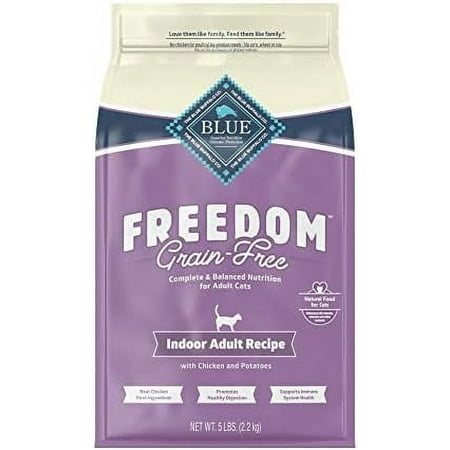 Blue Buffalo Freedom Grain Free Natural Indoor Adult Dry Cat Food  Chicken 5-lb Chicken 5 Pound (Pack of 1)