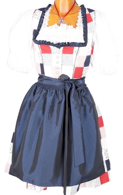6781 Kaiser Franz Josef Dirndl Rot Marine 50er Wallersee