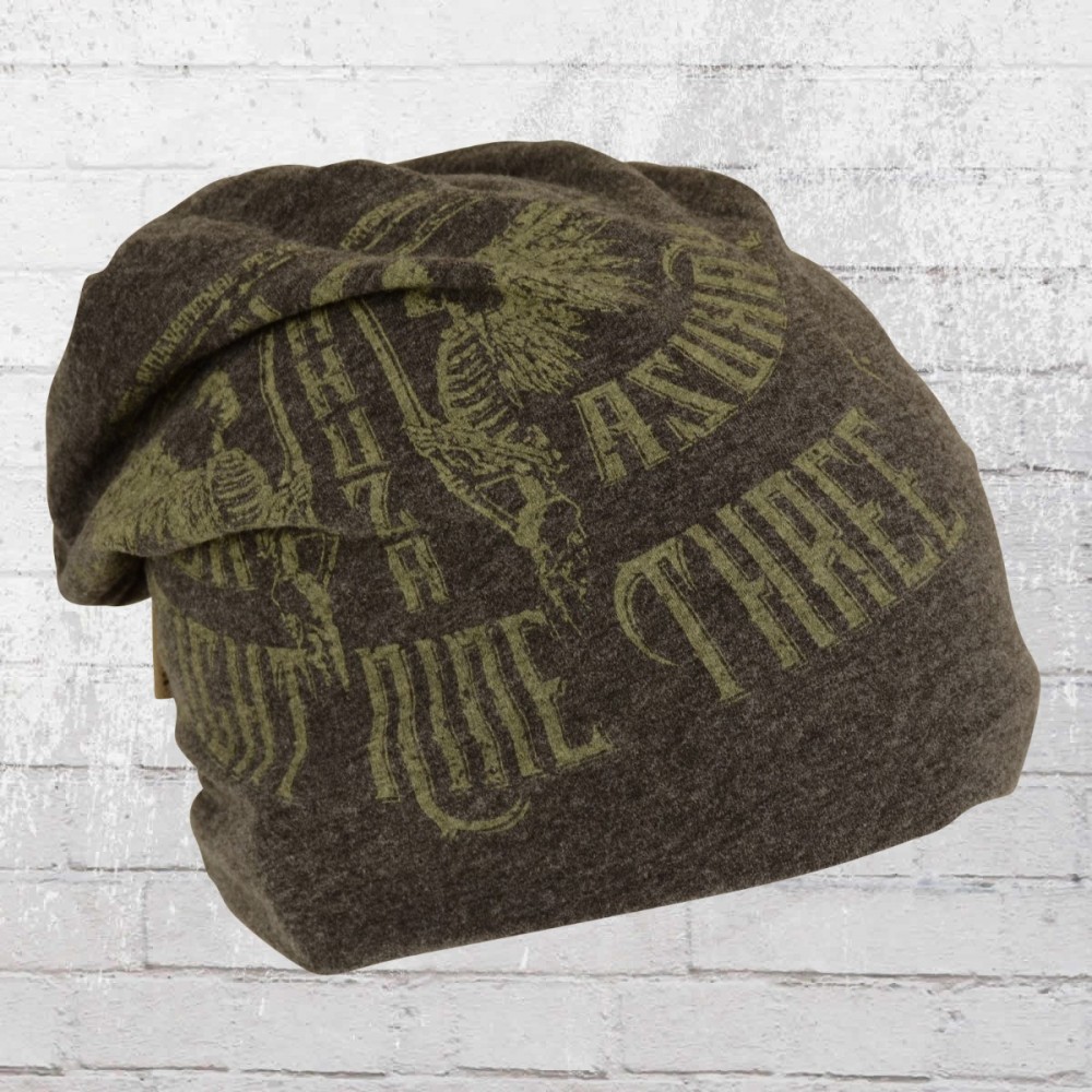 Yakuza Beanie YB 9201 Skeleton Wende Mütze Dunkelgrau - Einheitsgrösse