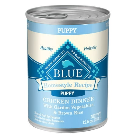 Blue Buffalo Homestyle Recipe PUPPY Chicken Dinner Wet Dog Food - 12.5oz (Pack of 12)