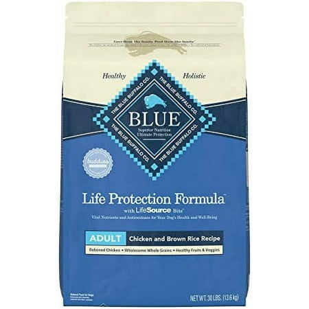 Blue Buffalo Life Protection Formula Natural Adult Dry Dog Food  Chicken and Brown Rice 30-lb Chicken & Brown Rice 30 Pound (Pack of 1)