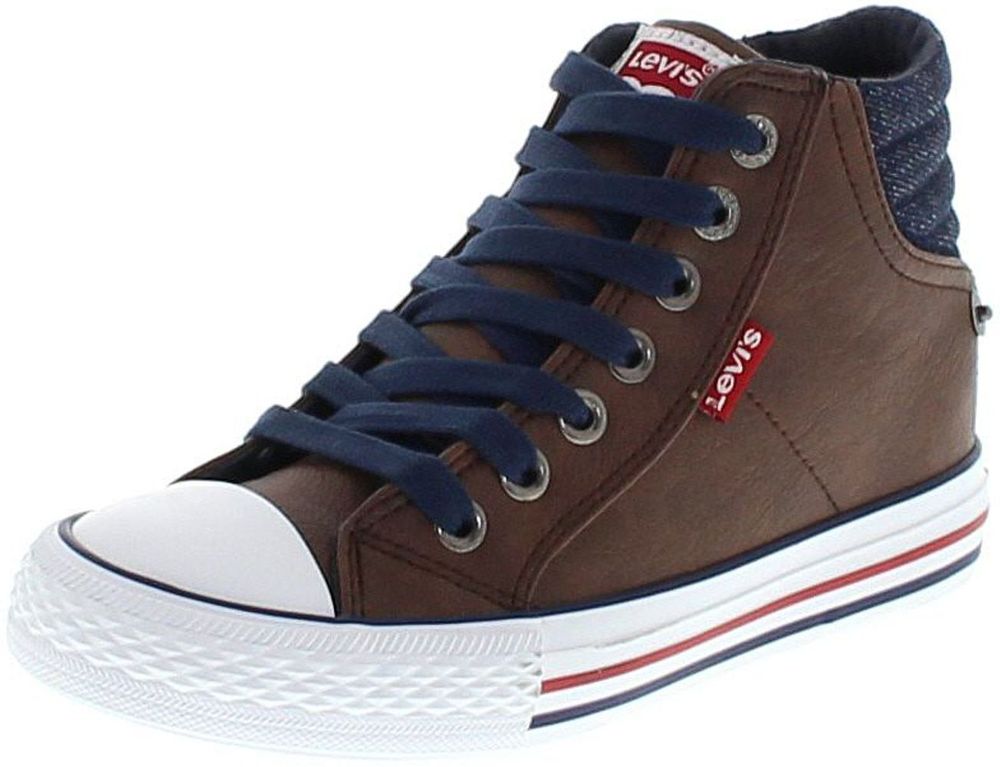 Levi S Footwear NEW York High I 1744 Dark Brown/ Kinder Schnürstiefel/ Jungen Und Mädchen Kinderschu