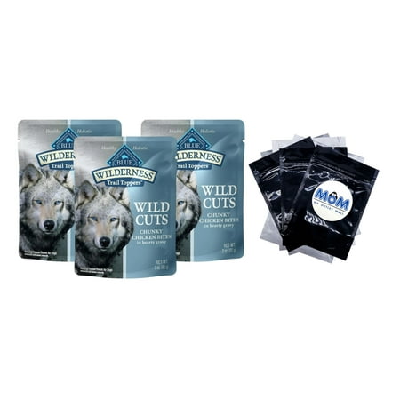 Wilderness Trail Toppers Wild Cuts High Protein Chunky Chicken Bites in Gravy Wet Dog Food  Grain-Free - 3 Pack - 3 Oz per Pack - Plus 3 My Outlet Mal