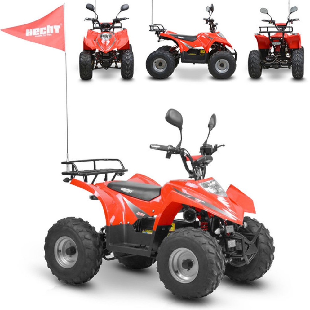 Hecht Akku-Quad Miniquad Elektroauto Akku-Kinderauto Pocketbike 750 W, Bis 30 Km/h (Rot)