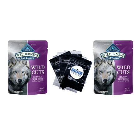 Wilderness Trail Toppers Wild Cuts High Protein Chunky Beef Bites in Gravy Wet Dog Food  Grain-Free - 2 Pack - 3 Oz per Pack - Plus 3 My Outlet Mall R