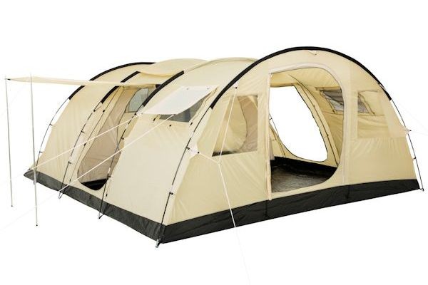 CampFeuer - GroBes Tunnelzelt, 6 Personen, Beige / Sand, 5000 Mm WS