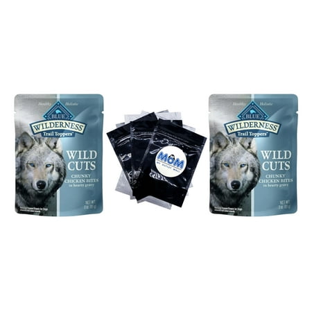 Wilderness Trail Toppers Wild Cuts High Protein Chunky Chicken Bites in Gravy Wet Dog Food  Grain-Free - 2 Pack - 3 Oz per Pack - Plus 3 My Outlet Mal
