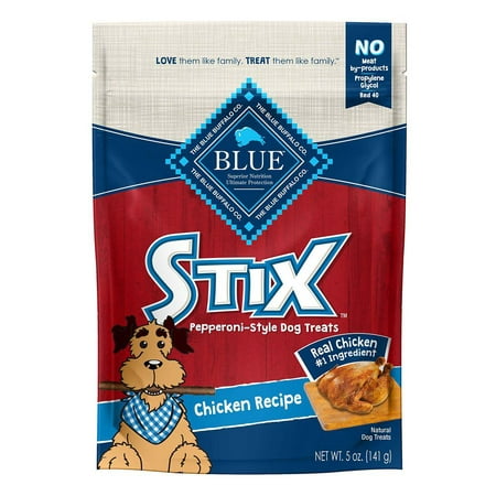 Blue Buffalo Stix Natural Soft-Moist Dog Treats  Chicken Recipe 5 Oz. Bag