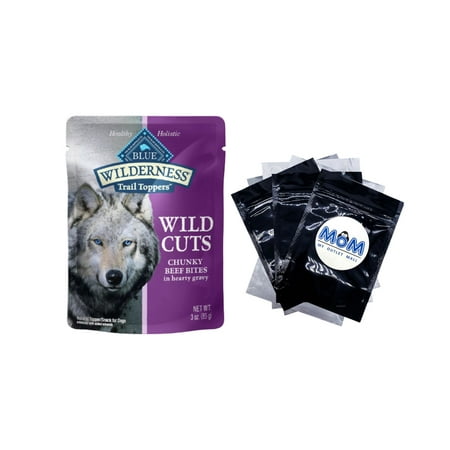 Wilderness Trail Toppers Wild Cuts High Protein Chunky Beef Bites in Gravy Wet Dog Food  Grain-Free - 1 Pack - 3 Oz - Plus 3 My Outlet Mall Resealable