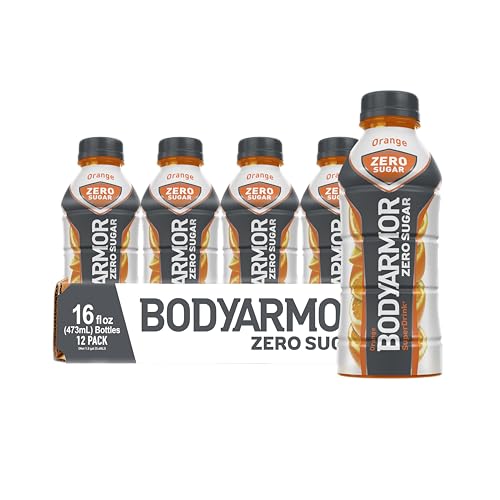 BODYARMOR ZERO Sugar Sports Drink Orange, 16 Fl Oz (pack of 12)