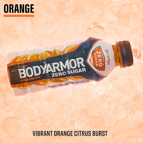 BODYARMOR ZERO Sugar Sports Drink Orange, 16 Fl Oz (pack of 12) thumbnail