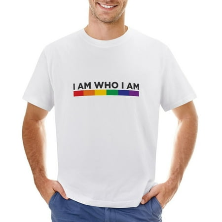 LGBTQ Rainbow Flag Lesbian Gay Bisexual Transgender Pride Men’s Graphic T-shirt Vintage Short Sleeve Sport Tee White L