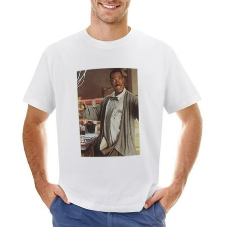 Man in Oversized Clothes Men’s Graphic T-shirt Vintage Short Sleeve Sport Tee White L