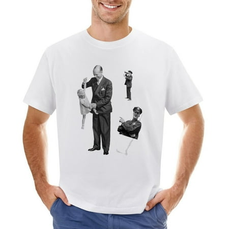 Child Man Men’s Graphic T-shirt Vintage Short Sleeve Sport Tee White L