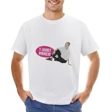 T-Shirt-Winner Men’s Graphic T-shirt Vintage Short Sleeve Sport Tee White L