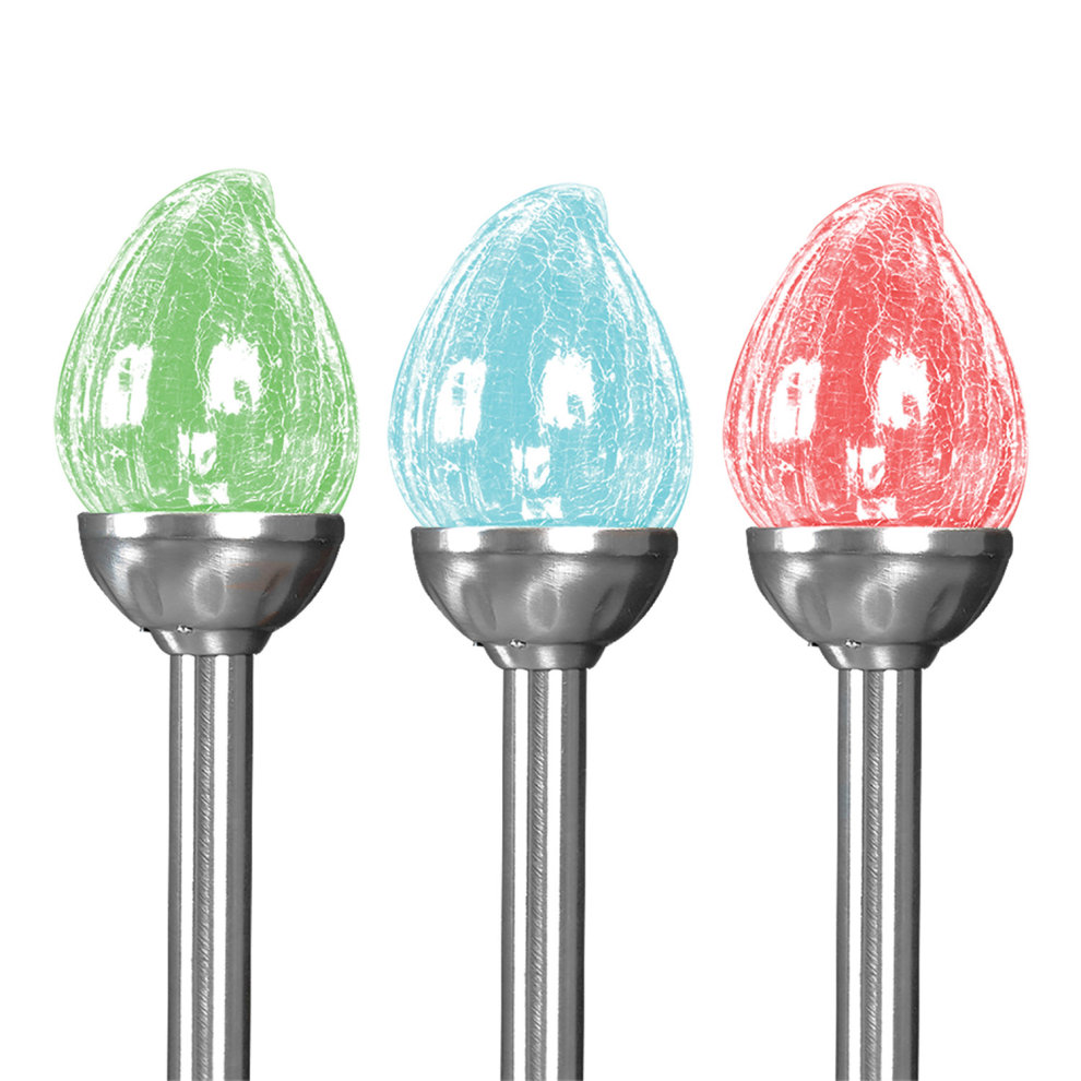 Solar Powered Flame Light Colour Changing LED Lamp Home Garden Decor Lighting thumbnail