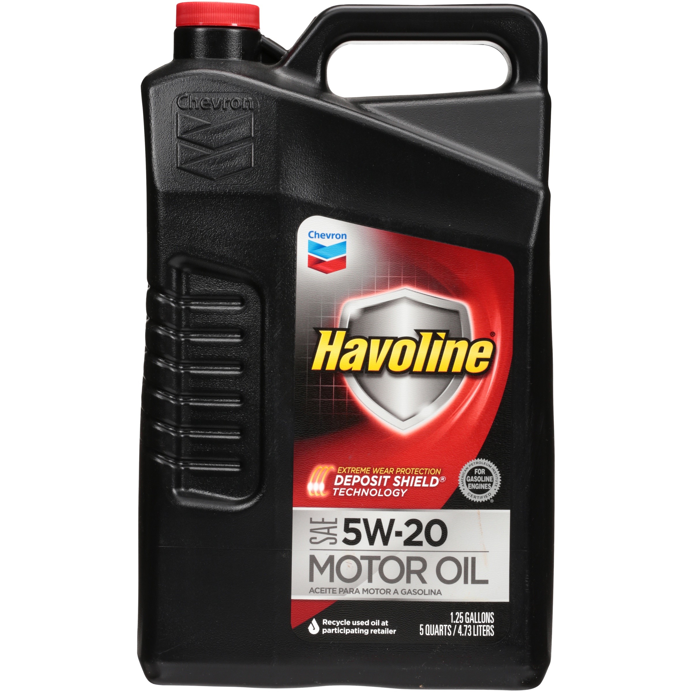 Chevron Havoline Synthetic Blend Motor Oil 5W-20  5 Quart Jug