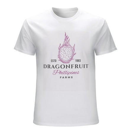 DRAGONFRUIT Men’s Graphic T-shirt Vintage Short Sleeve Sport Tee White L