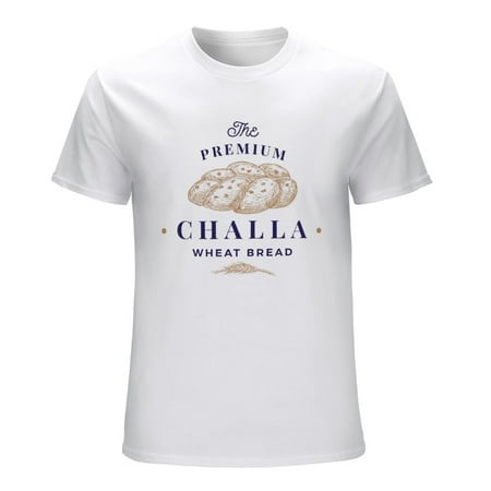 CHALLA Men’s Graphic T-shirt Vintage Short Sleeve Sport Tee White L