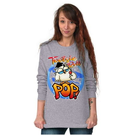 Airbrushed Tootsie Roll Pop Mascot Long Sleeve TShirt Men Women Brisco Brands S