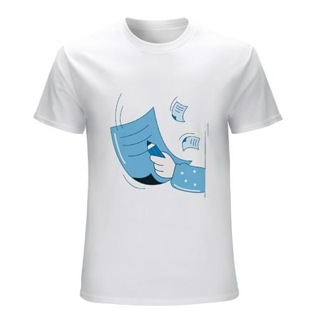 Response Men’s Graphic T-shirt Vintage Short Sleeve Sport Tee White-6 L