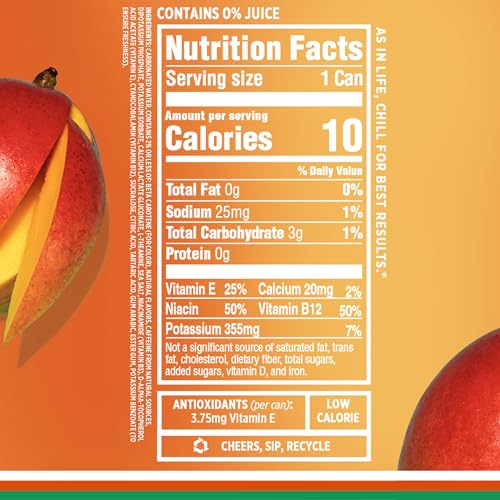 Sparkling Ice +ENERGY Maximum Mango Sparkling Water. Energy Drinks with Vitamins & Electrolytes  Zero Sugar  12 Fl Oz Cans (Pack of 12) thumbnail