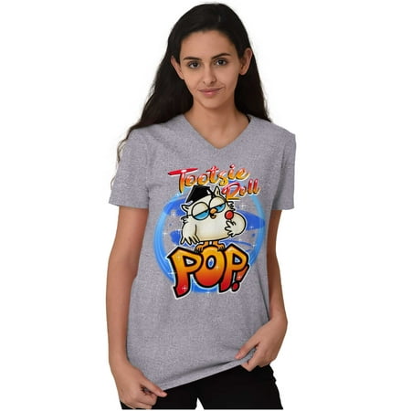 Airbrushed Tootsie Roll Pop Mascot V-Neck T Shirts Men Women Brisco Brands 2X
