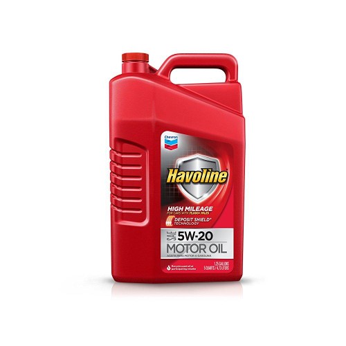 Havoline (223680485-3PK) 5W-20 High Mileage Motor Oil - 5 Qt. (Pack of 3)